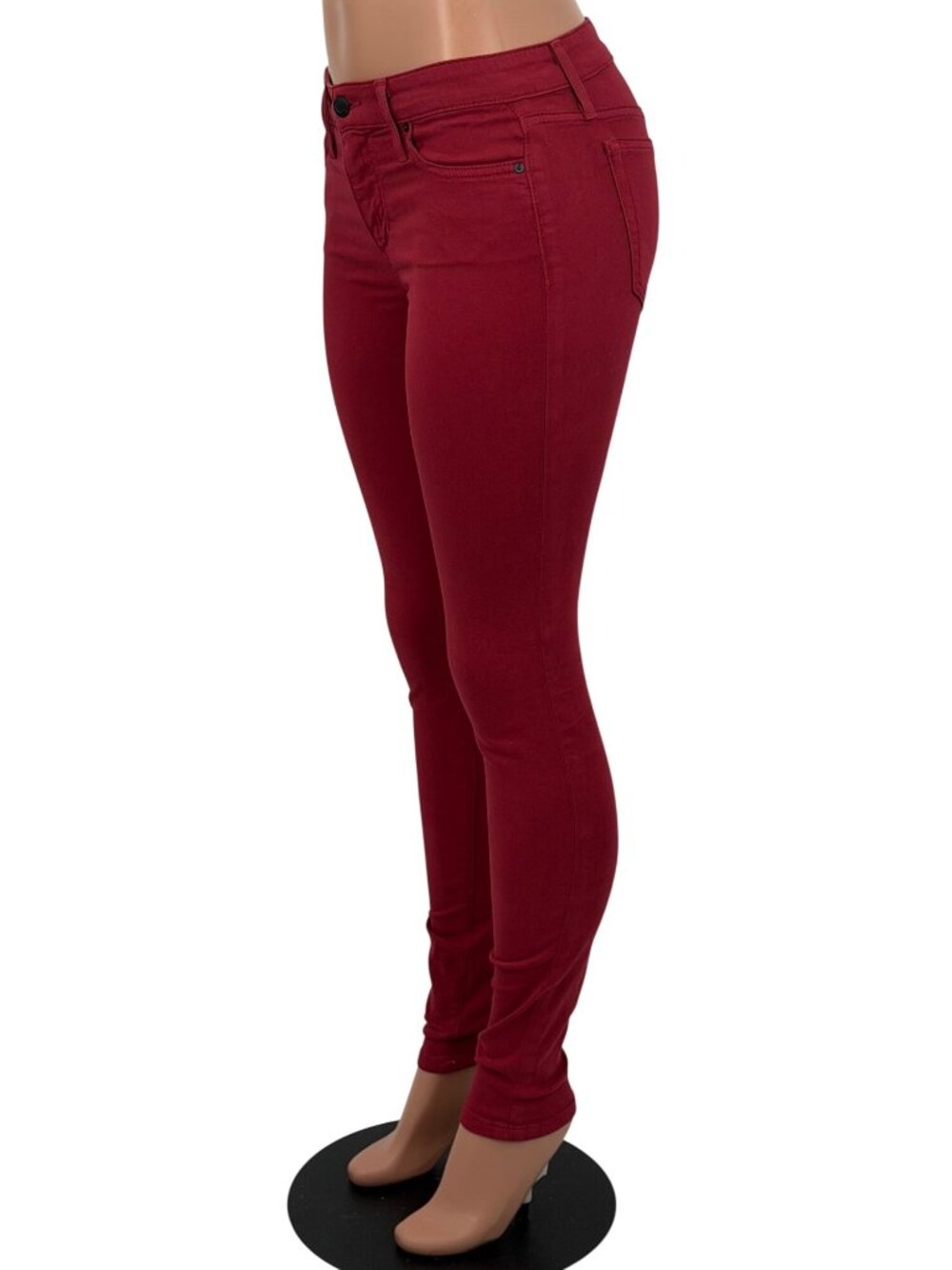 VTG Joes Jeans Burgundy Mid-Rise Skinny Jeggings| Indie Sleaze Tumblr Soft Modal - Picture 6 of 16